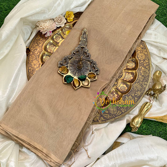 Light Gold Maheshwari Tissue Saree -Trisha Gold Tissue Saree -VS1612