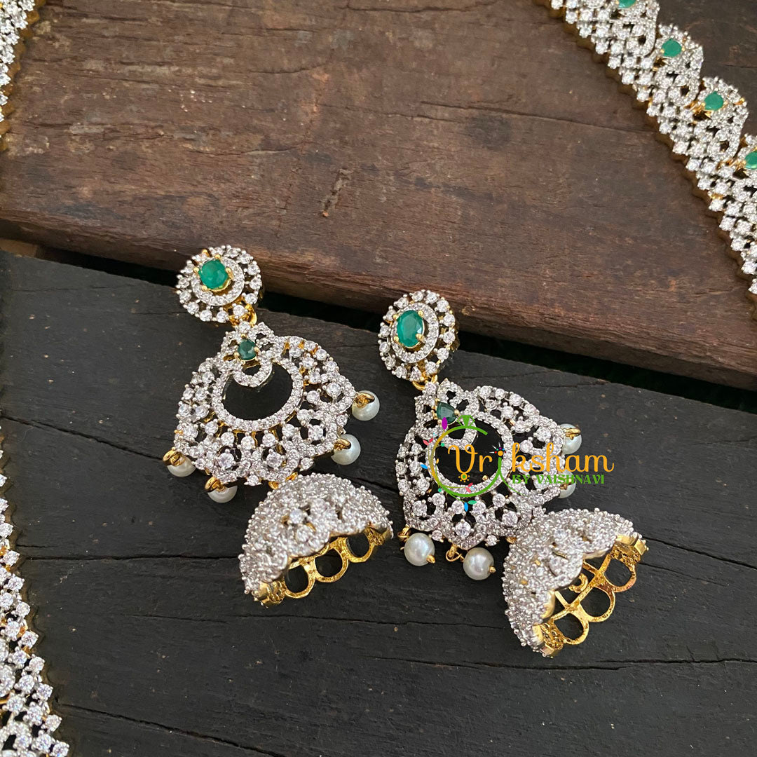 Bridal American Diamond Haram-G6972 – vrikshamindia