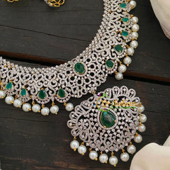 Bridal American Diamond Haram-Green-G6972