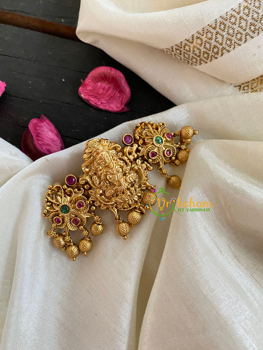 Gold Look Alike Temple Lakshmi Hairclip -H206