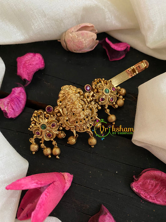 Gold Look Alike Temple Lakshmi Hairclip -H206