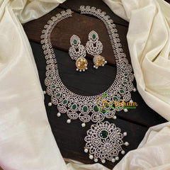 Bridal American Diamond Haram-Green-G6974