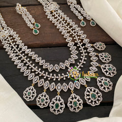 Bridal Layered American Diamond Haram-Green-G6963