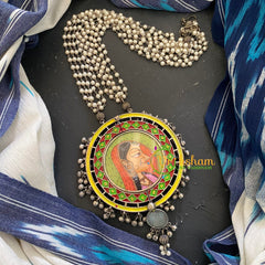 Silver Afghani Neckpiece with Pendant–20-S270