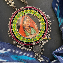 Silver Afghani Neckpiece with Pendant–19-S269