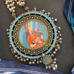 Silver Afghani Neckpiece with Pendant-14-S262