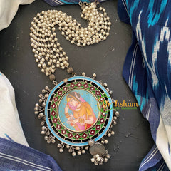 Silver Afghani Neckpiece with Pendant-13-S260