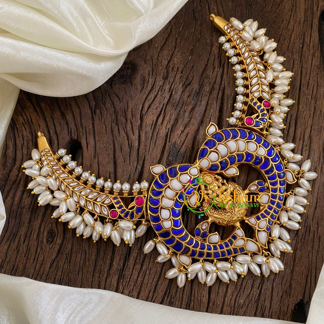 Jadau Kundan Temple Guttapusalu Neckpiece -J1272