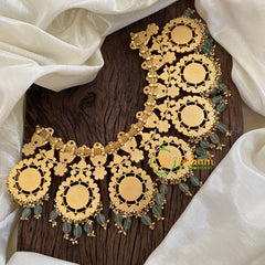 Coin Style Precious Jadau Kundan Short Neckpiece -J1378