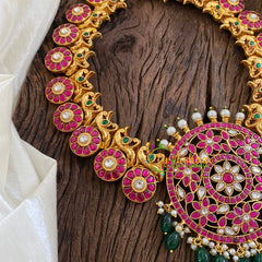 Precious Jadau Kundan Coin Style Short Neckpiece -J1274