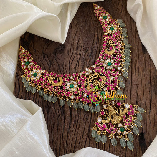 Precious Jadau Kundan Lakshmi Short Neckpiece -J1275