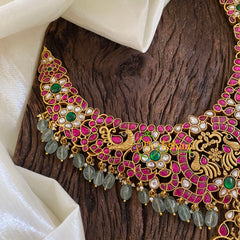 Precious Jadau Kundan Lakshmi Short Neckpiece -J1275