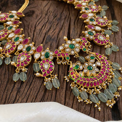 Precious Jadau Kundan Short Neckpiece -Floral-J1277