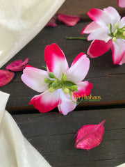 White Pink Flower Bridal Hair Accessory-H157