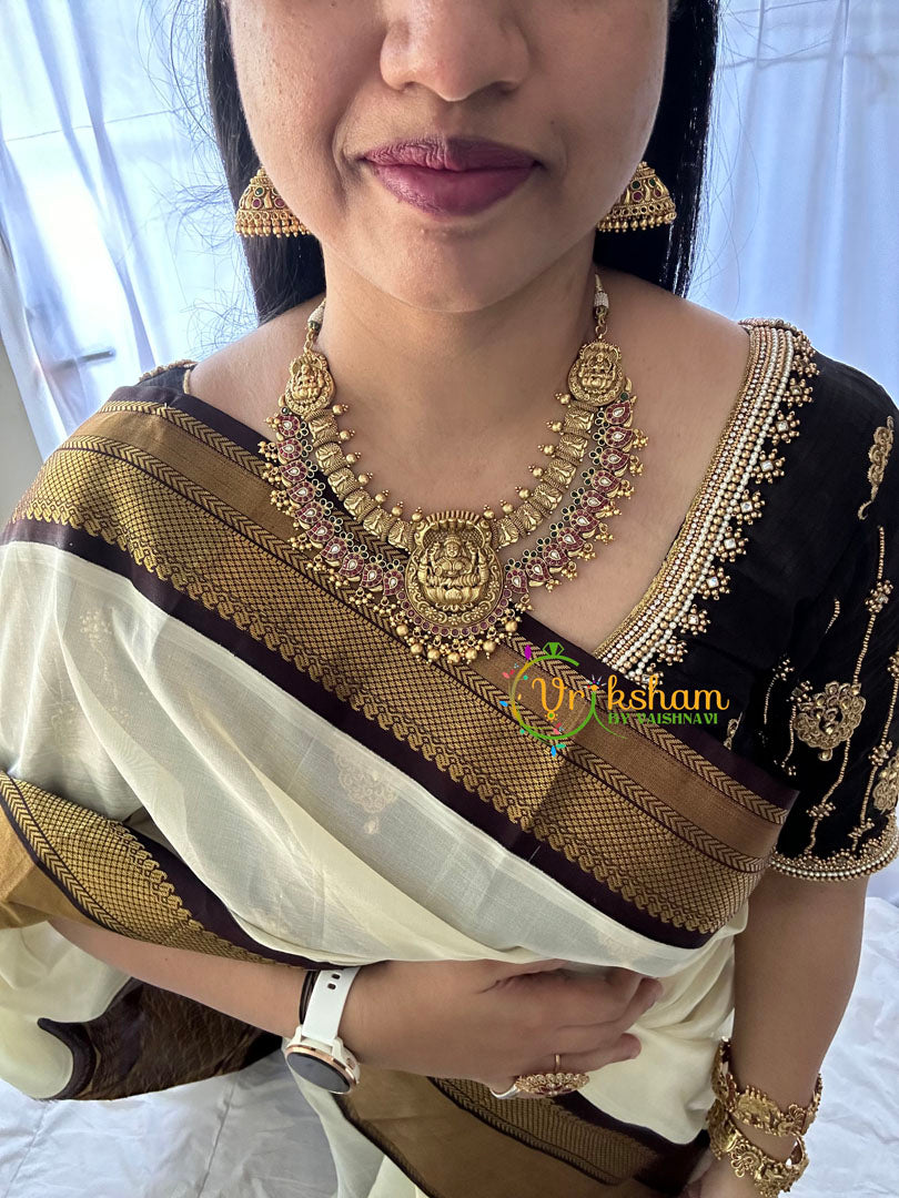 Premium Bridal Lakshmi Temple Neckpiece-G7254