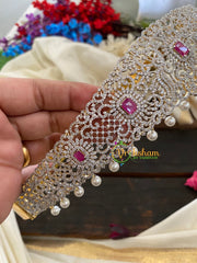 Exquisite Bridal American Diamond Hipbelt -Pink-G2967