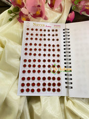 Gold Border Stone Sticker Bindi Book-Navya Long-BB074