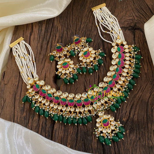 Precious Jadau Kundan Short Neckpiece -J1389