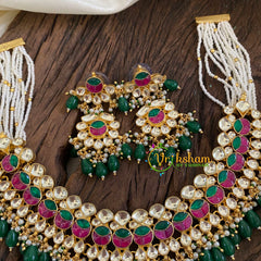 Precious Jadau Kundan Short Neckpiece -J1389