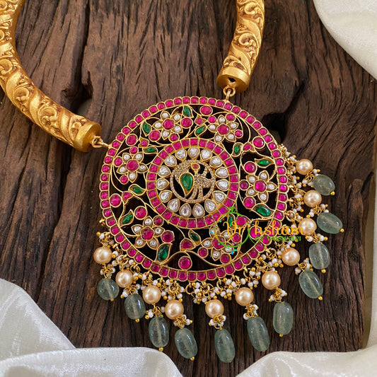 Precious Jadau Kundan Hasli Short Neckpiece -J1278