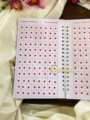 Plain Red Bindi Sticker Book-Navya Long-BB090