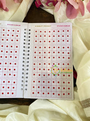 Plain Red Bindi Sticker Book-Navya Long-BB090
