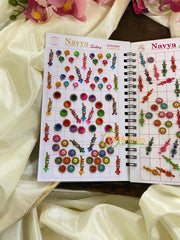 Cocktail Stone Bridal Bindi Book-Navya Long-BB088