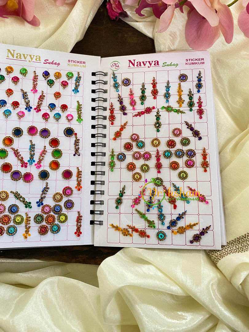 Cocktail Stone Bridal Bindi Book-Navya Long-BB088