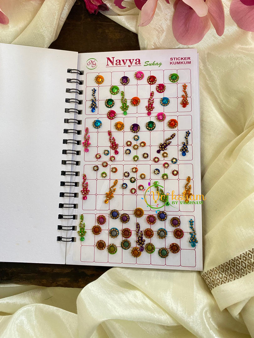 Cocktail Stone Bridal Bindi Book-Navya Long-BB088