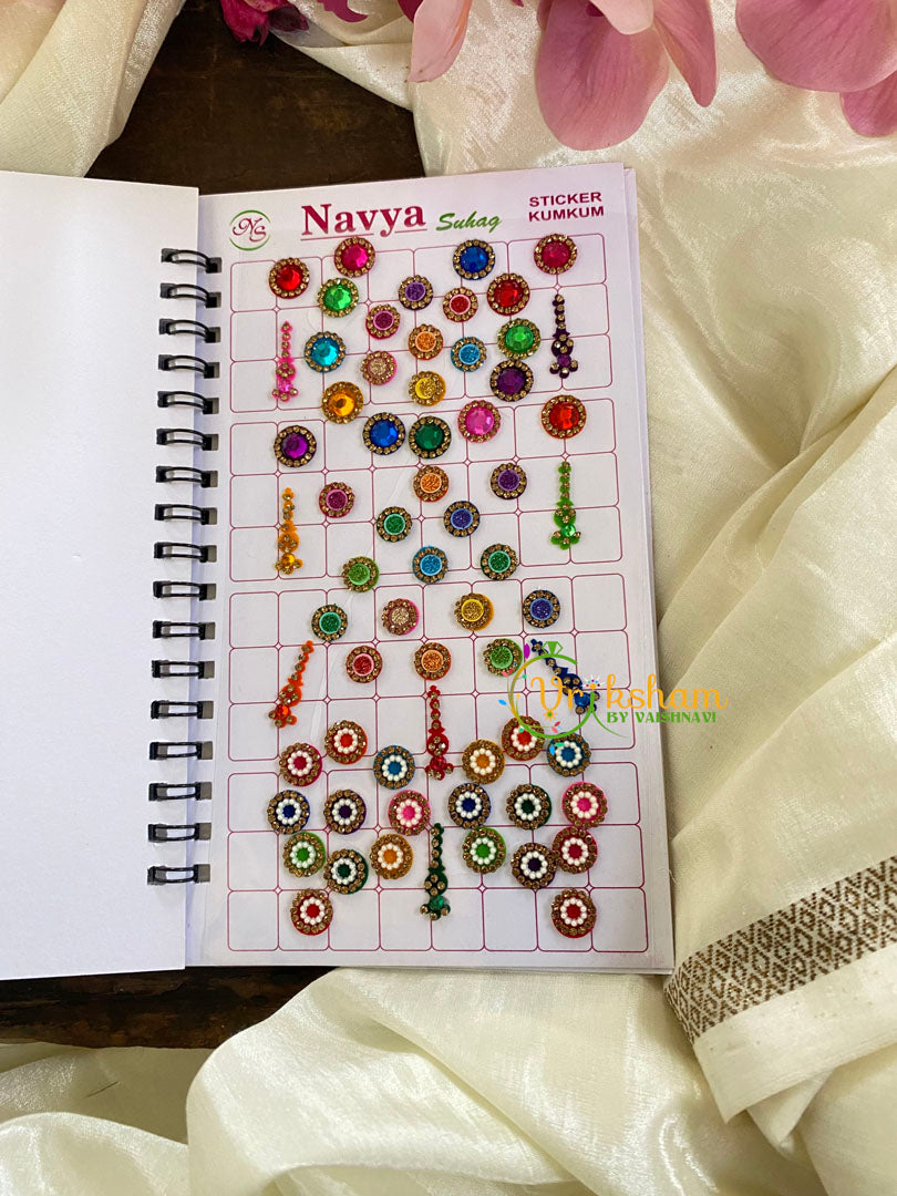 Cocktail Stone Bridal Bindi Book-Navya Long-BB088