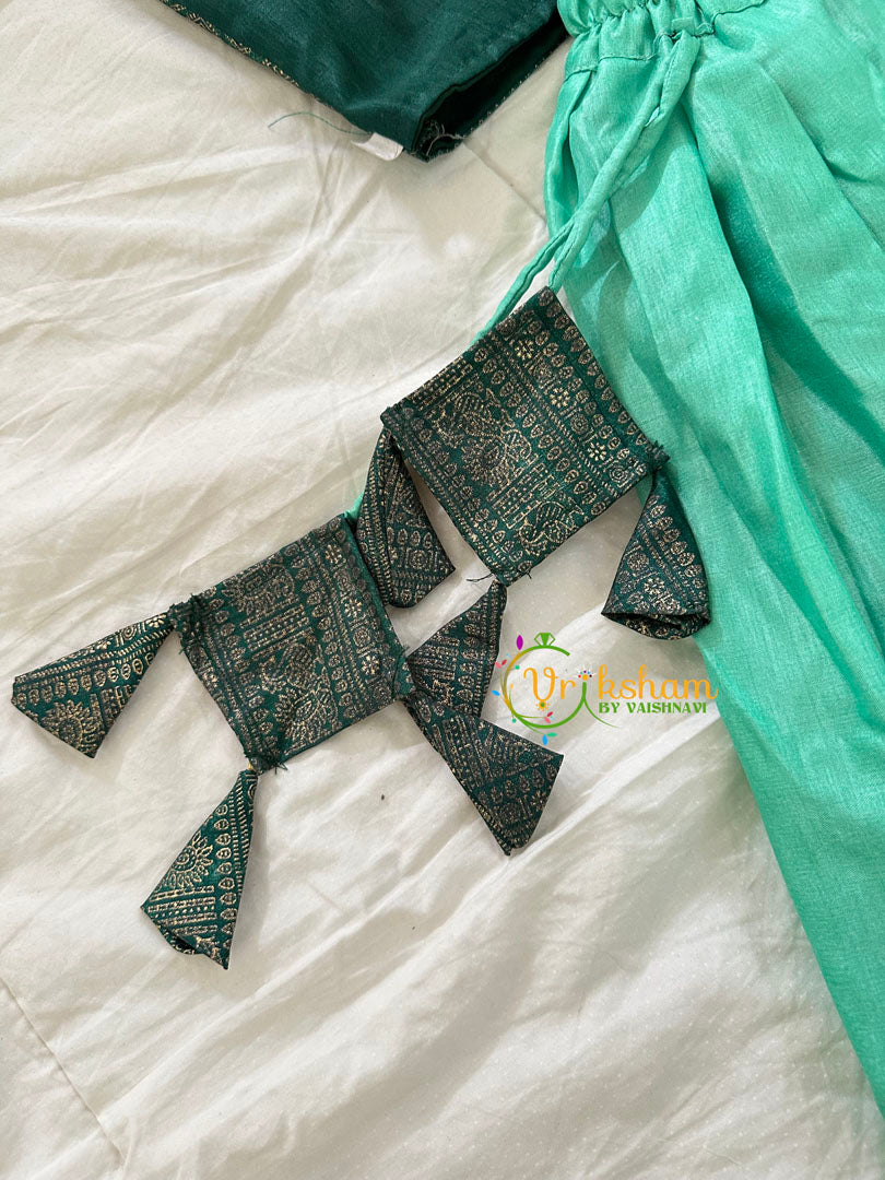 Green Indian Traditional Girls Lehenga Set -VS827