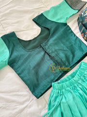 Green Indian Traditional Girls Lehenga Set -VS827