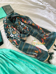 Green Indian Traditional Girls Lehenga Set -VS827