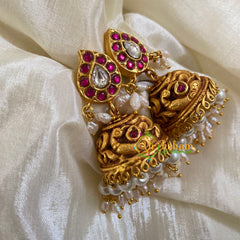 Precious Jadau Kundan Jhumkas -Guttapusalu Jhumkas -J1323