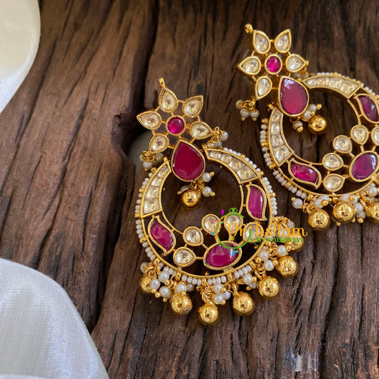 Precious Jadau Kundan Chandbali Danglers -J1309