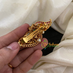 Gold Look Alike AD Stone Hair Clip -H228