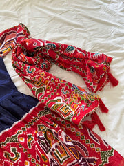 Red with Blue Indian Traditional Girls Dress Set -VS809