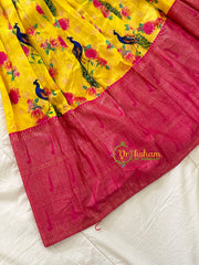Yellow with Pink Indian Traditional Girls Lehenga Set -VS808