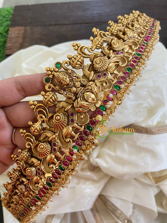 Exquisite Lakshmi and Peacock Style Hipbelt-Pearl -G5820