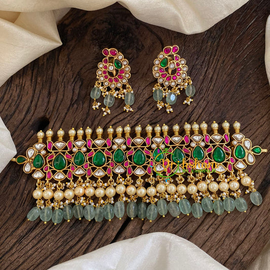 Precious Jadau Kundan High Neck Choker -J1411