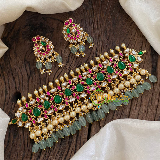 Precious Jadau Kundan High Neck Choker -J1411