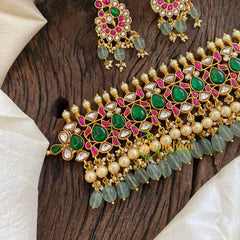 Precious Jadau Kundan High Neck Choker -J1411