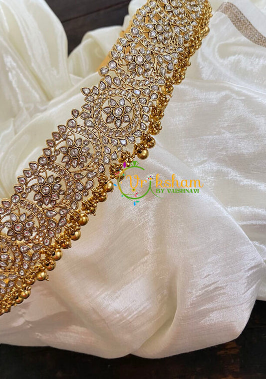 Bridal Kundan White Hipblet-Floral-G5828