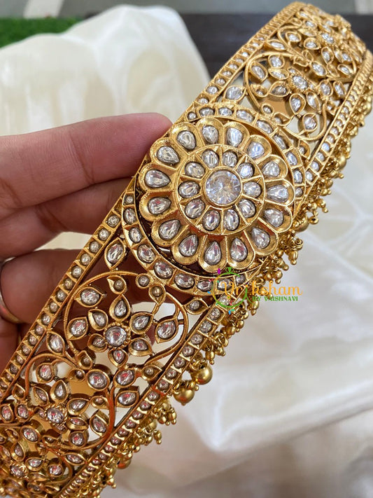 Bridal Kundan White Hipblet-Floral 3-G5831