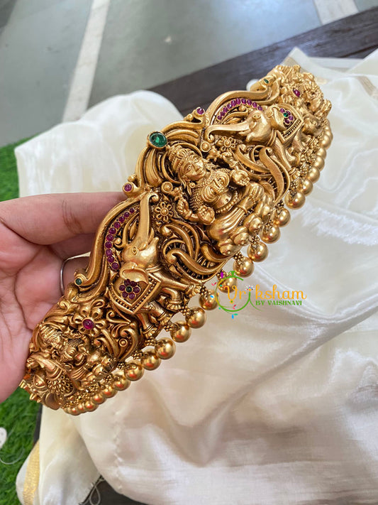 Premium Gold look alike AD Stone Lakshmi Hipbelt-G5834