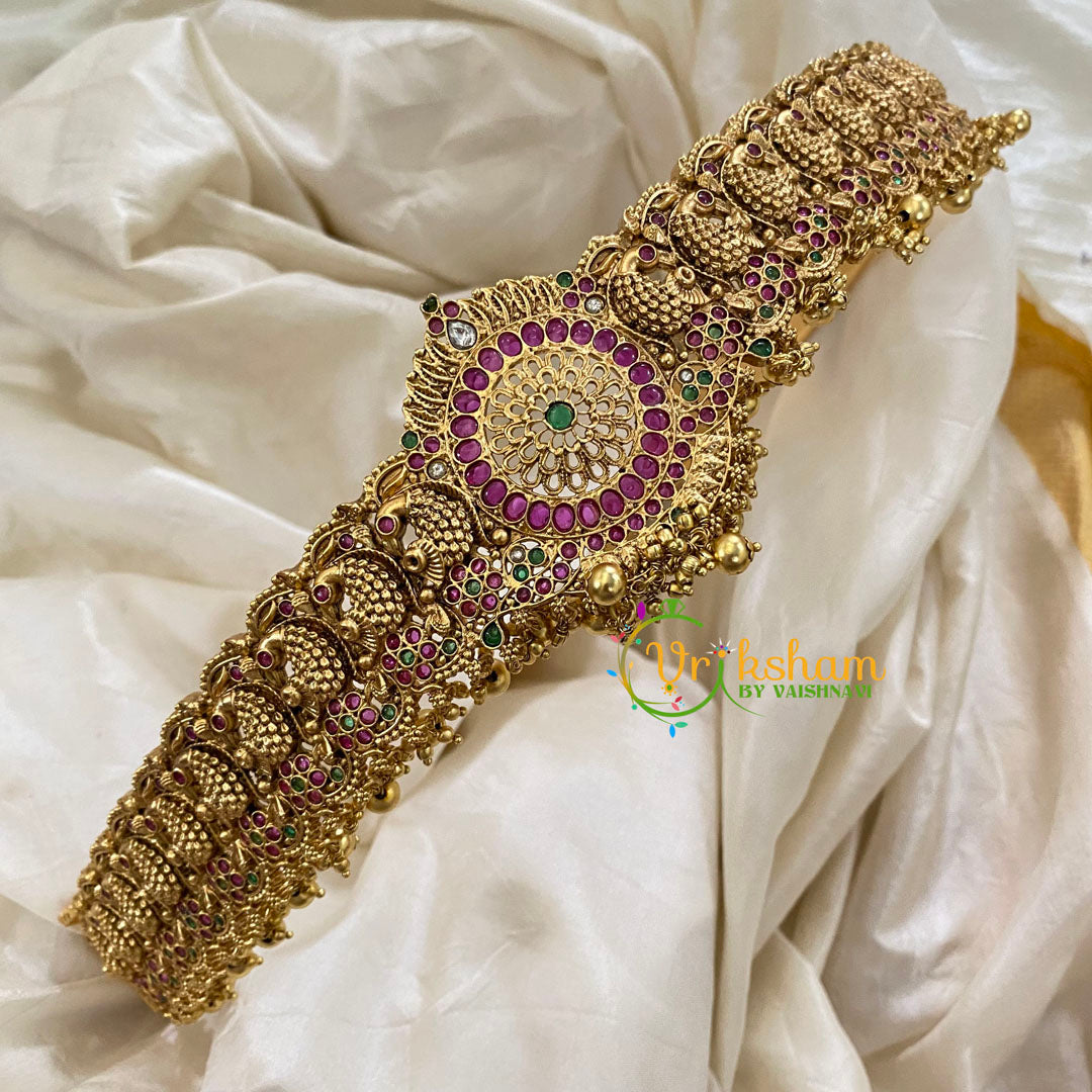 Premium AD Stone Bridal Hipbelt -Gold Bead -G8434