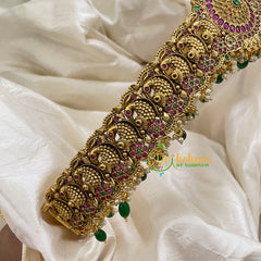 Premium AD Stone Bridal Hipbelt - Green Bead -G8433