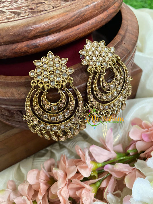 Large Nakshatra Kundan Danglers-G5074