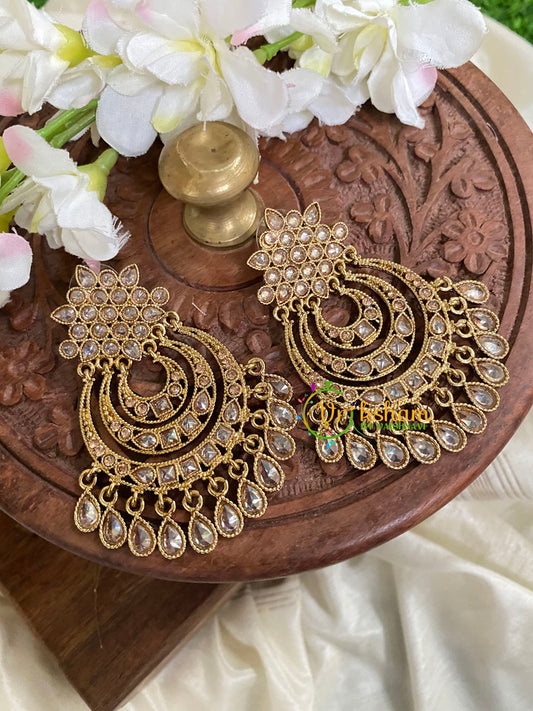 Large Nakshatra Kundan Danglers-G5074