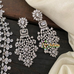 Royal American Diamond Layered Haram-White-Bridal Haram -G2988